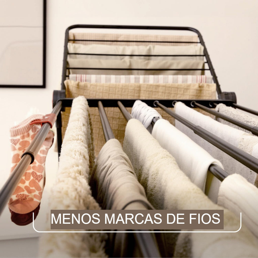 Varal FoldMax™ – Compacto e Dobrável [Até 2M de Abertura]