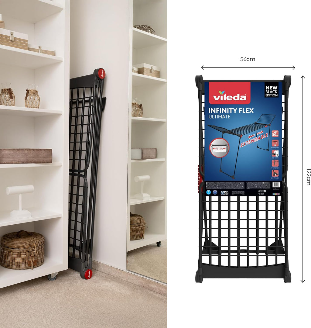 Varal FoldMax™ – Compacto e Dobrável [Até 2M de Abertura]