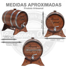 Barril De Jequitibá [20 Litros] Torneira - Aço Inox (Personalizamos seu nome)