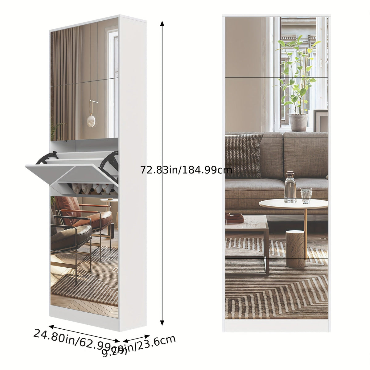 Sapateira Premium - 5 Gavetas Espelhadas Retrátil