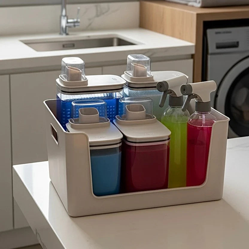 Flow Home™ – Kit Lavanderia Premium [7 Peças + Cesto]