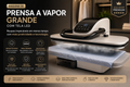 Máquina de prensa a vapor grande com tela de LED